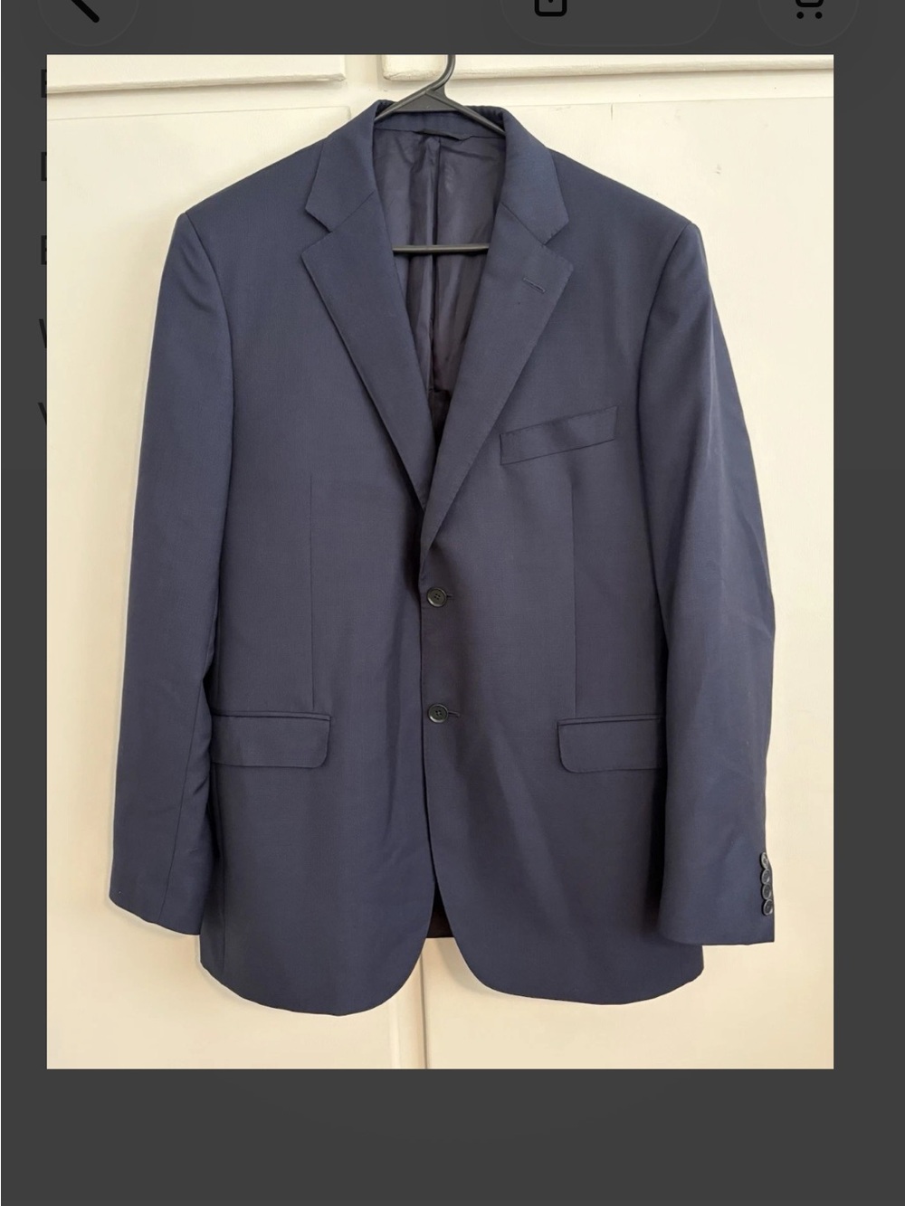 2-Button Blue Size 44 Men’s Wool Sports Coat 212 Saks 5th Avenue Made In Italy